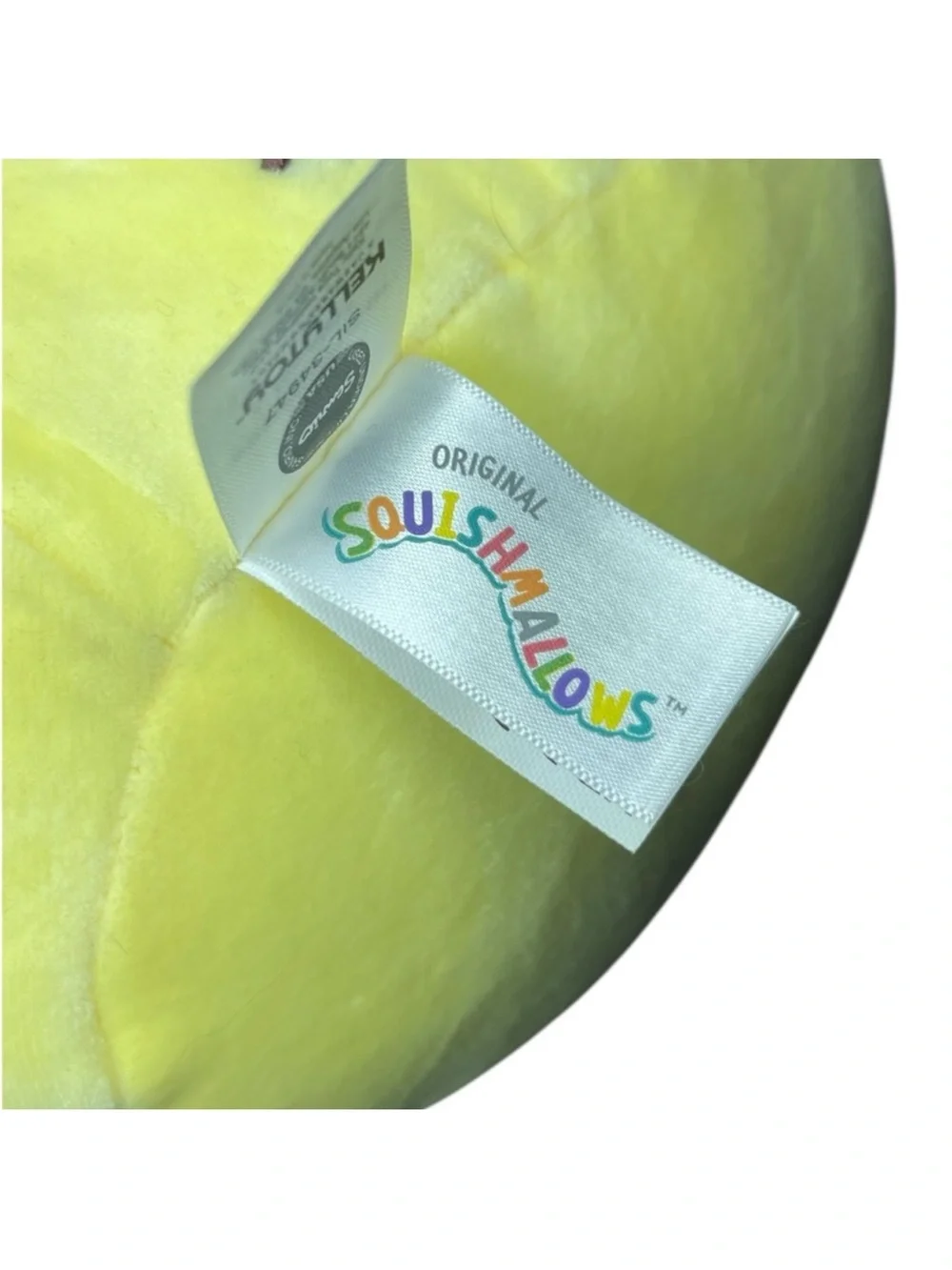 Sanrio Squishmallows Pompompurin Style Green Plush Toy with Heart Donut